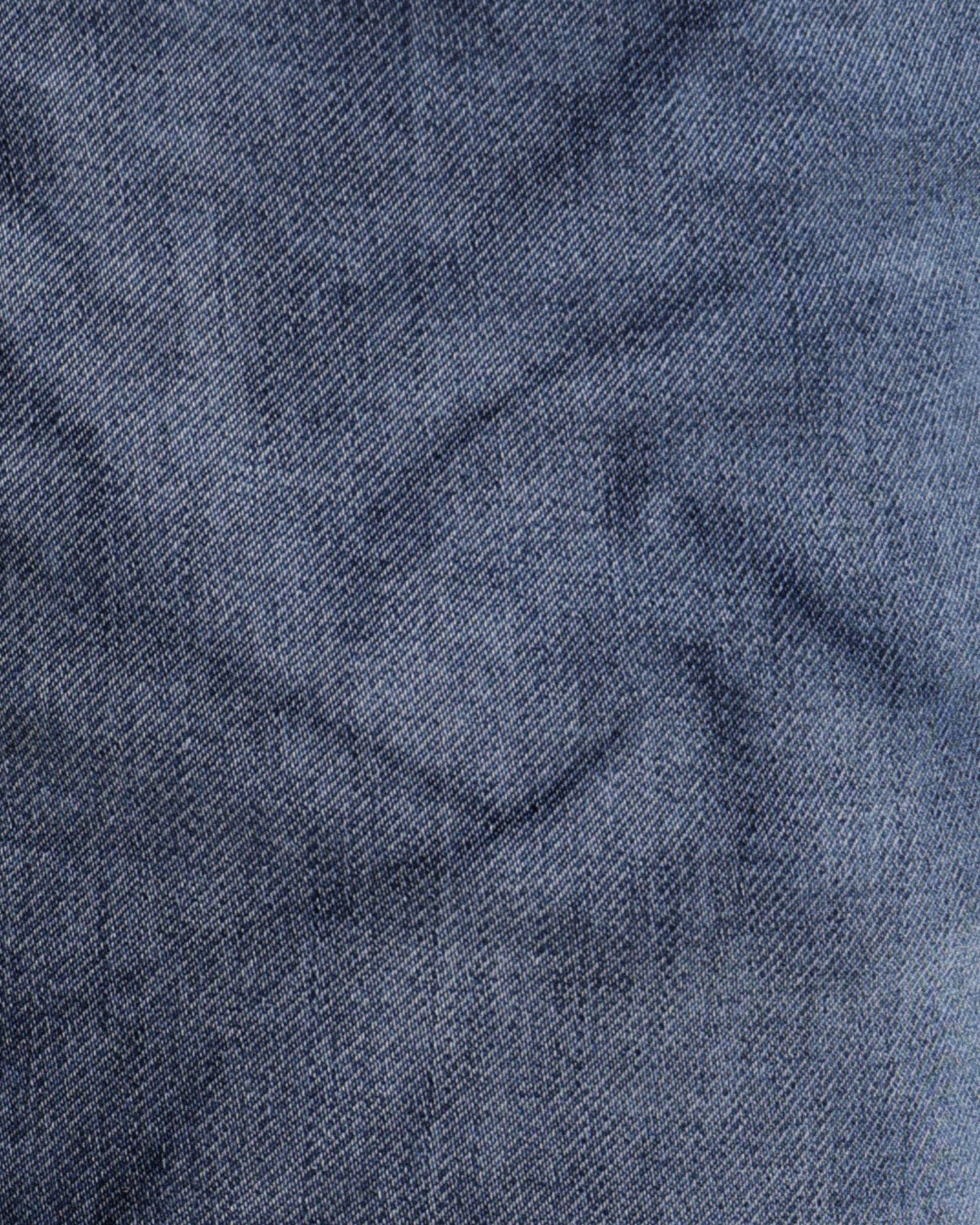 Close-up of blue denim fabric texture