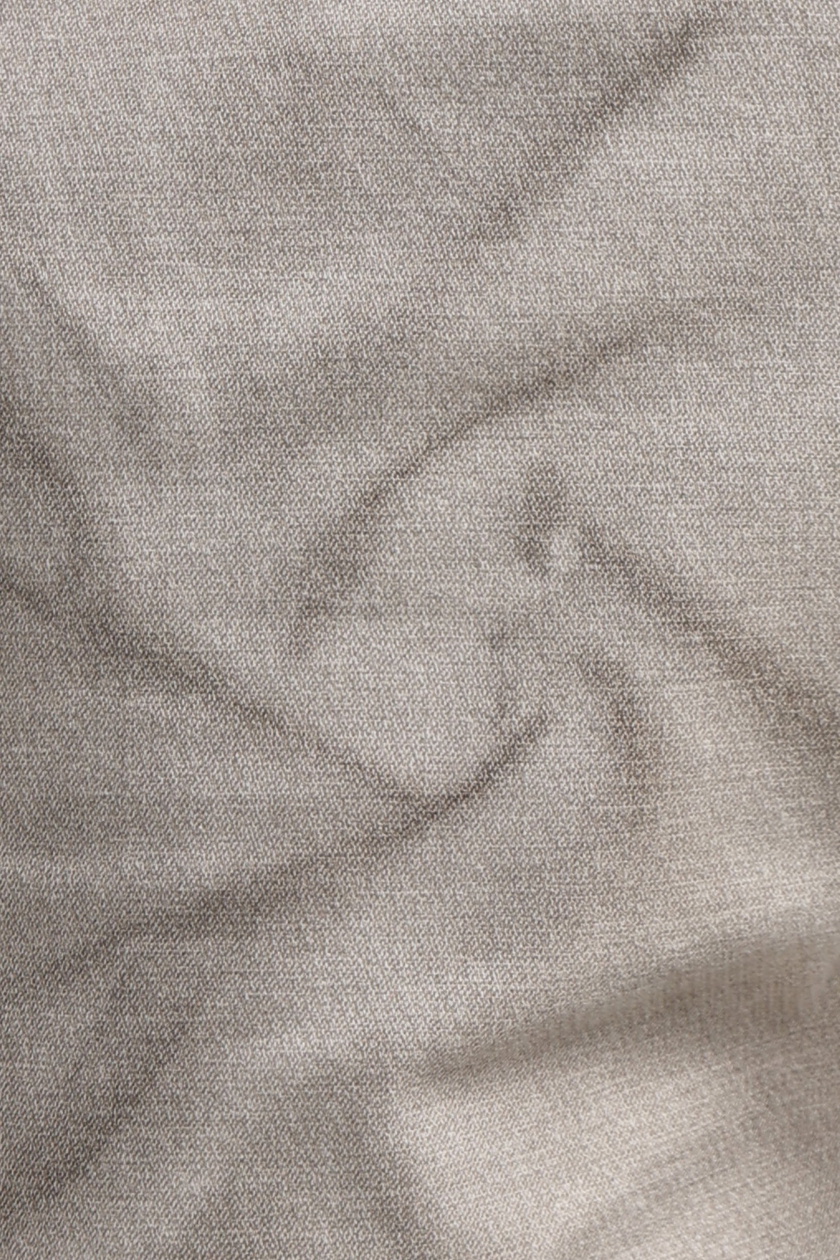 Close-up of gray fabric with visible texture
