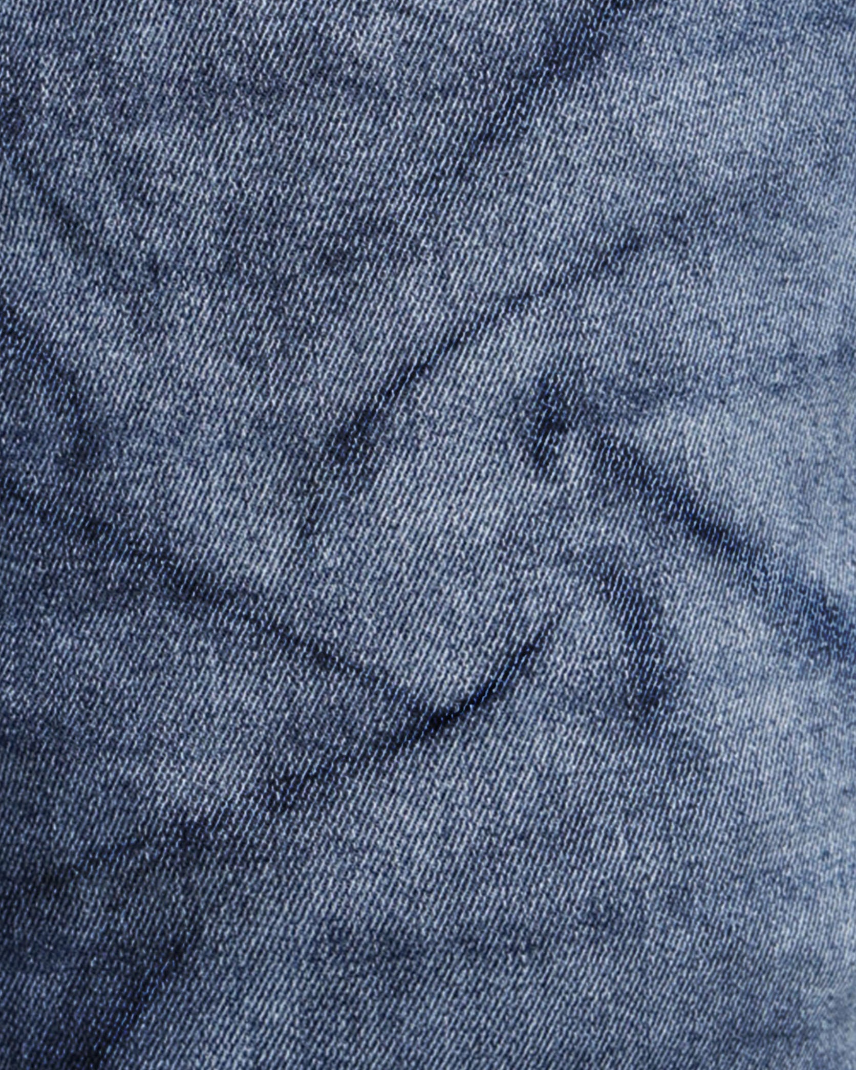 Close-up of blue denim fabric texture