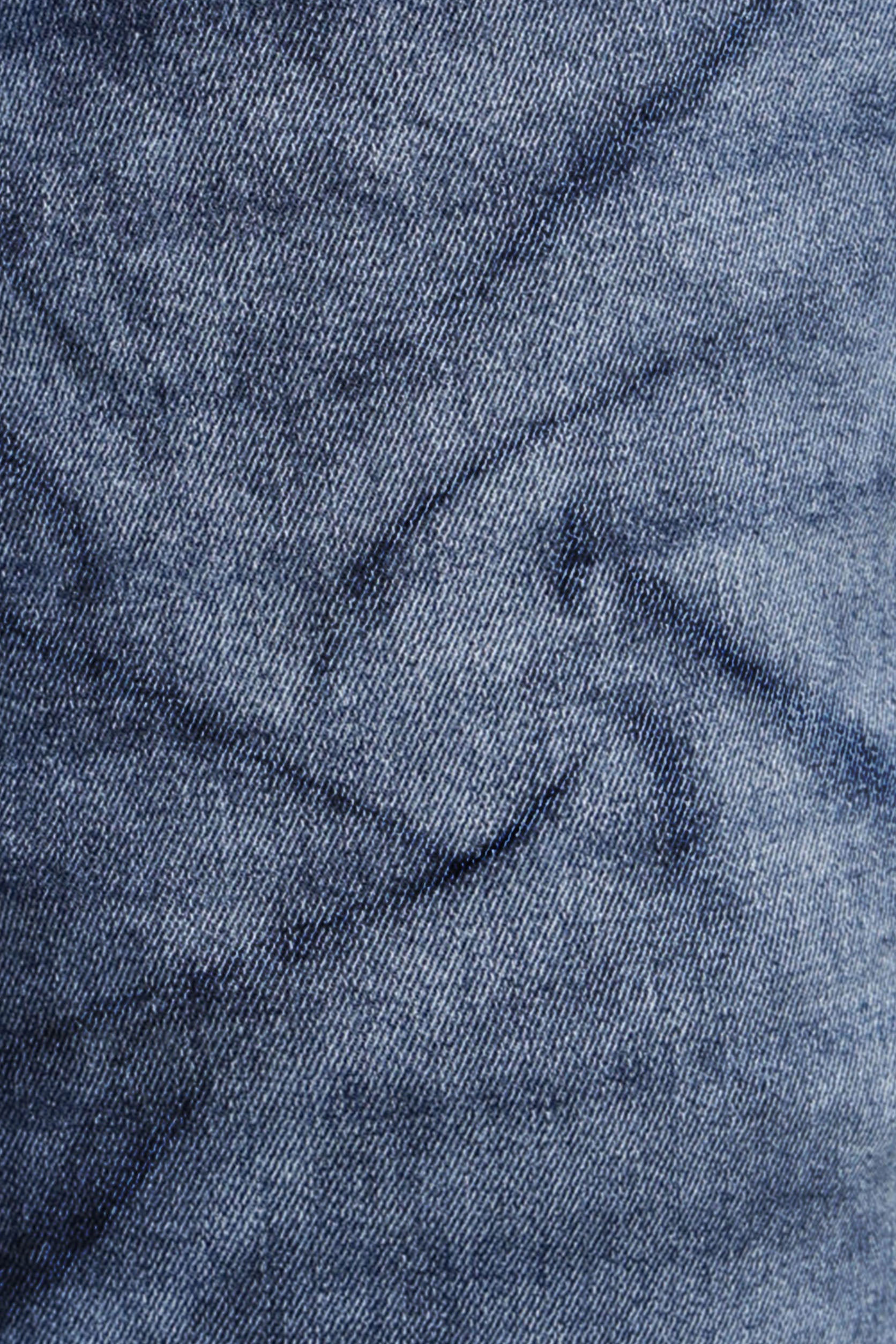 Close-up of blue denim fabric texture