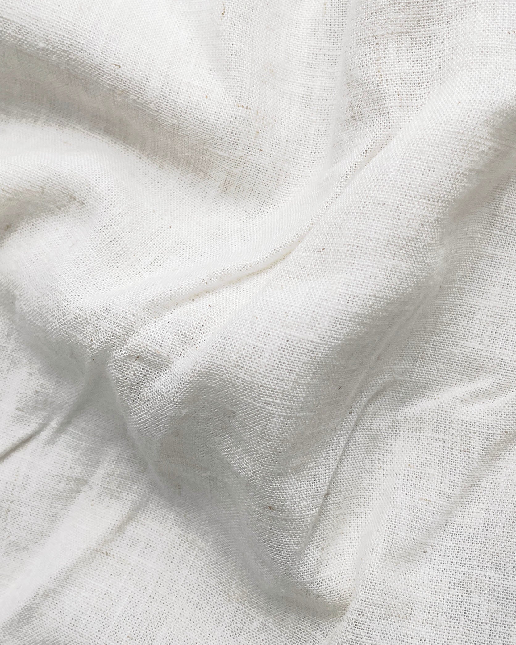 Close-up of textured white fabric