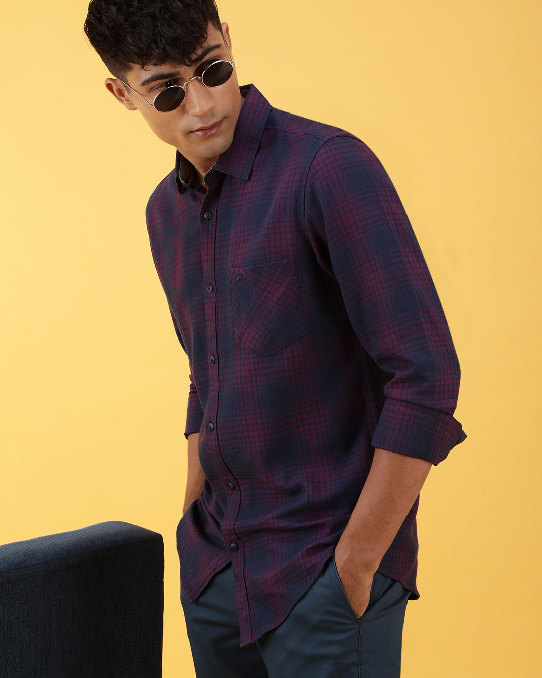 Ombre Pattern Checks Shirt