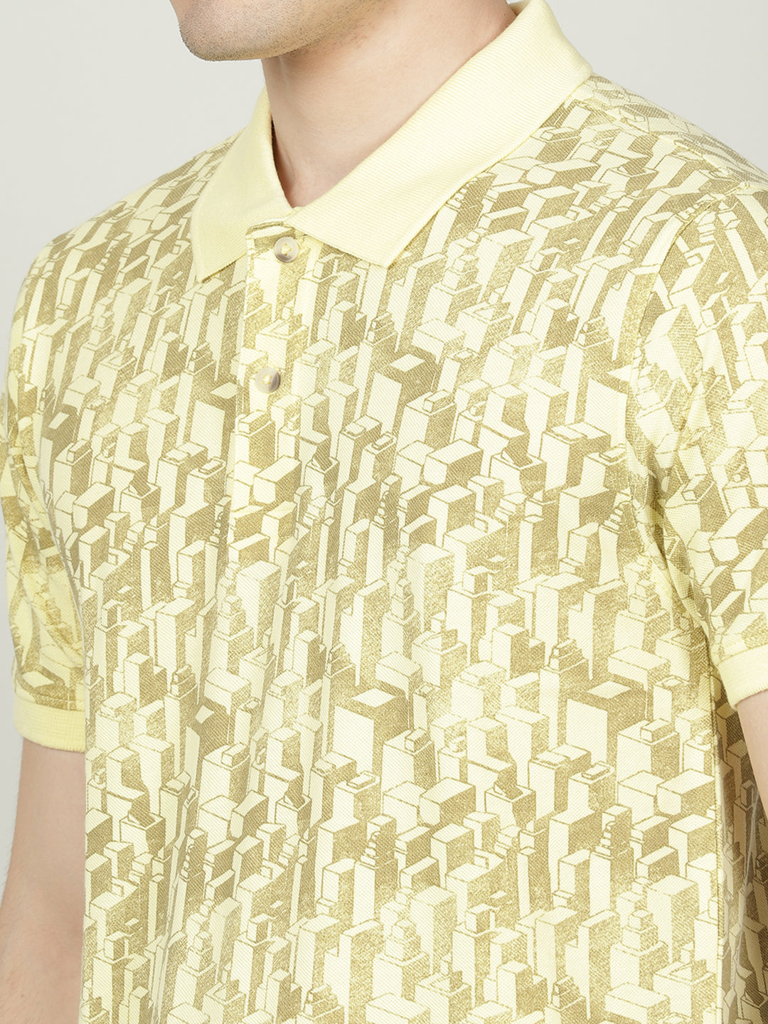 Crocodile Yellow Slim Fit T-shirt