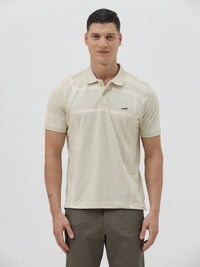 Architect Frame Print Polo T-Shirt In Cream