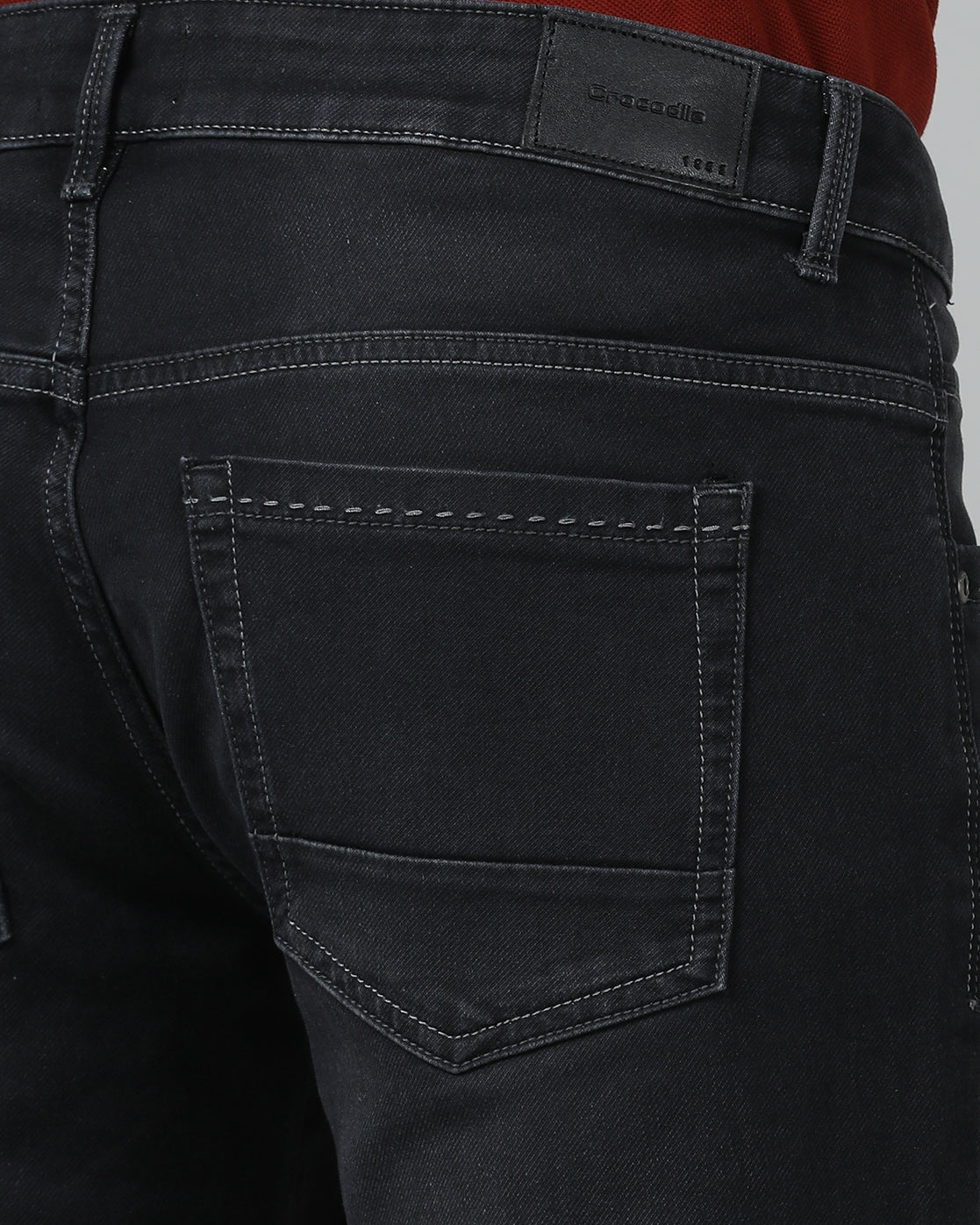 Casual Solid Slim Fit Cotton Black Denim Jean for Men