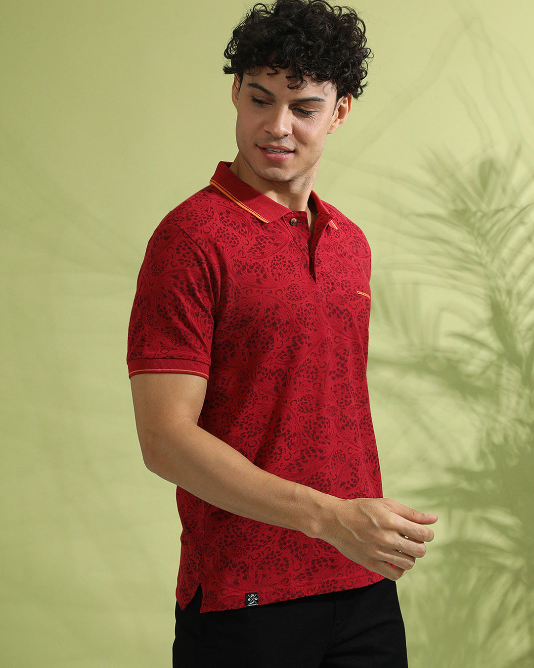 Close-up of red fabric with texture detail