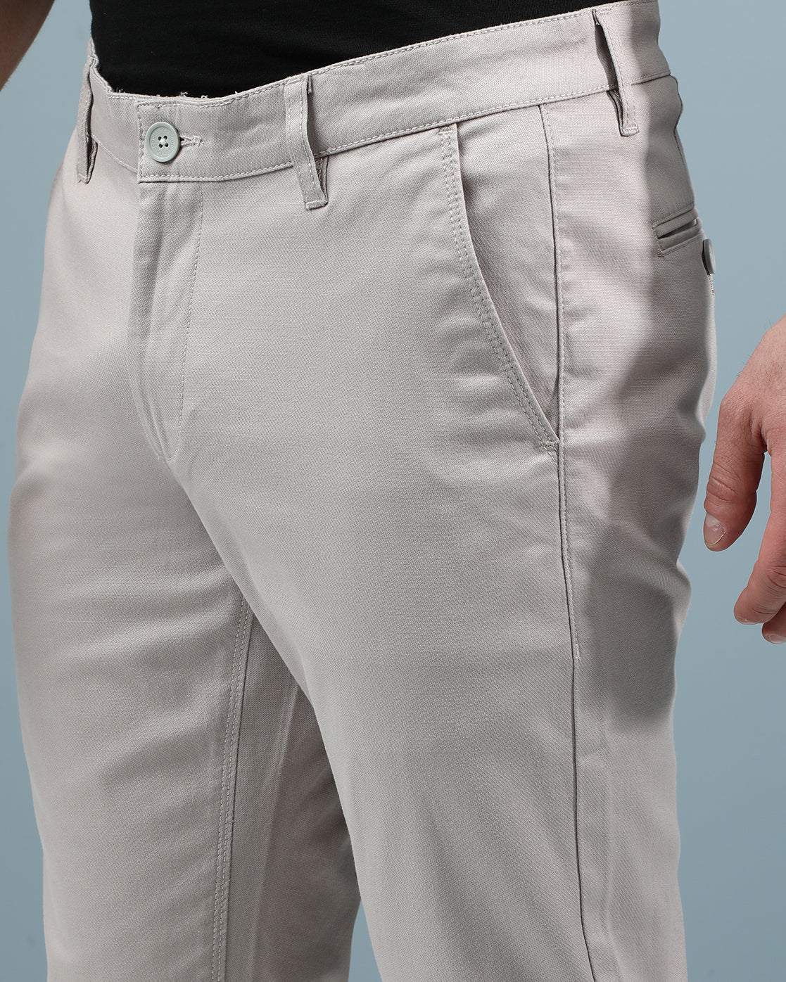 Close-up of beige fabric with texture detail