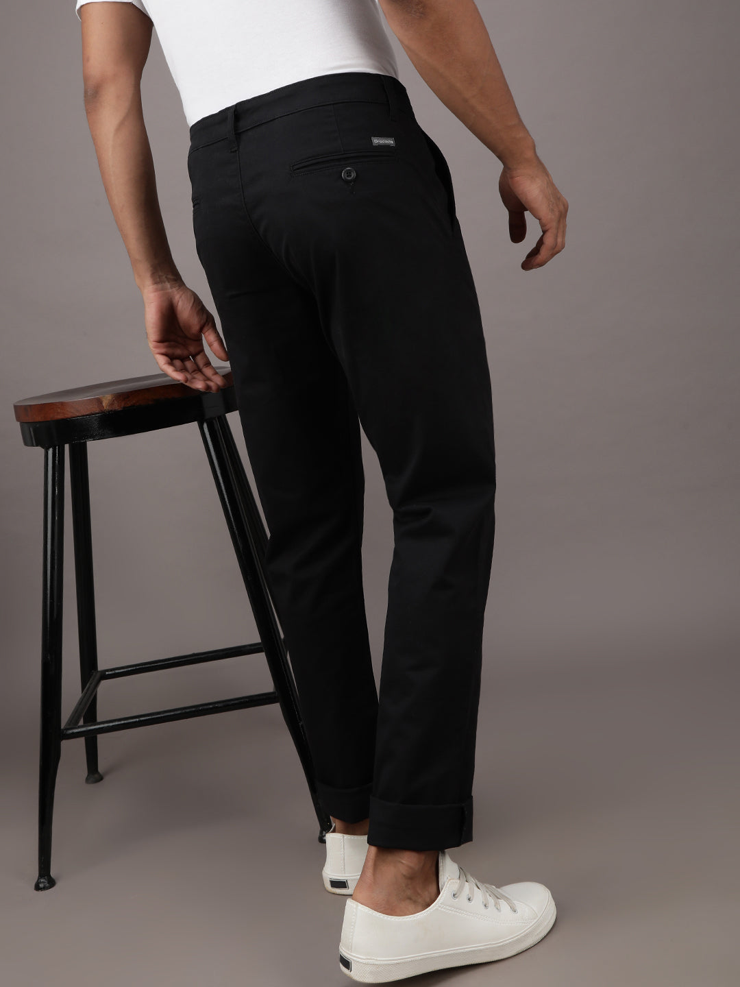 Classic Stretch Black Chino With Peached Fabric