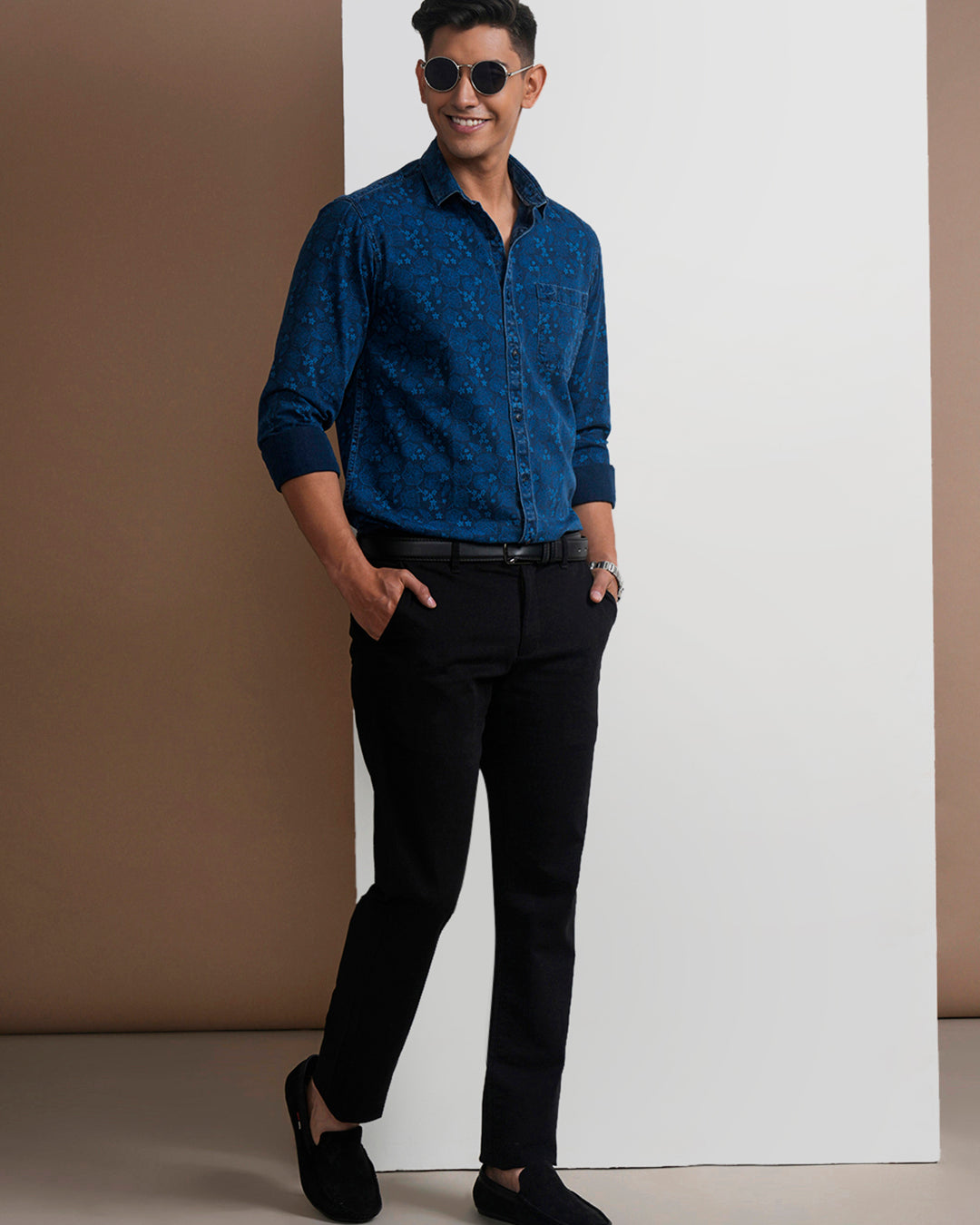 Crocodile Men's Micro Print Regular Fit Shirt