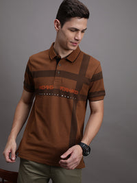 Rubber Yellow Printed Polo T-Shirt