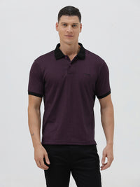 Nove Chevron Polo T-Shirt In Wine