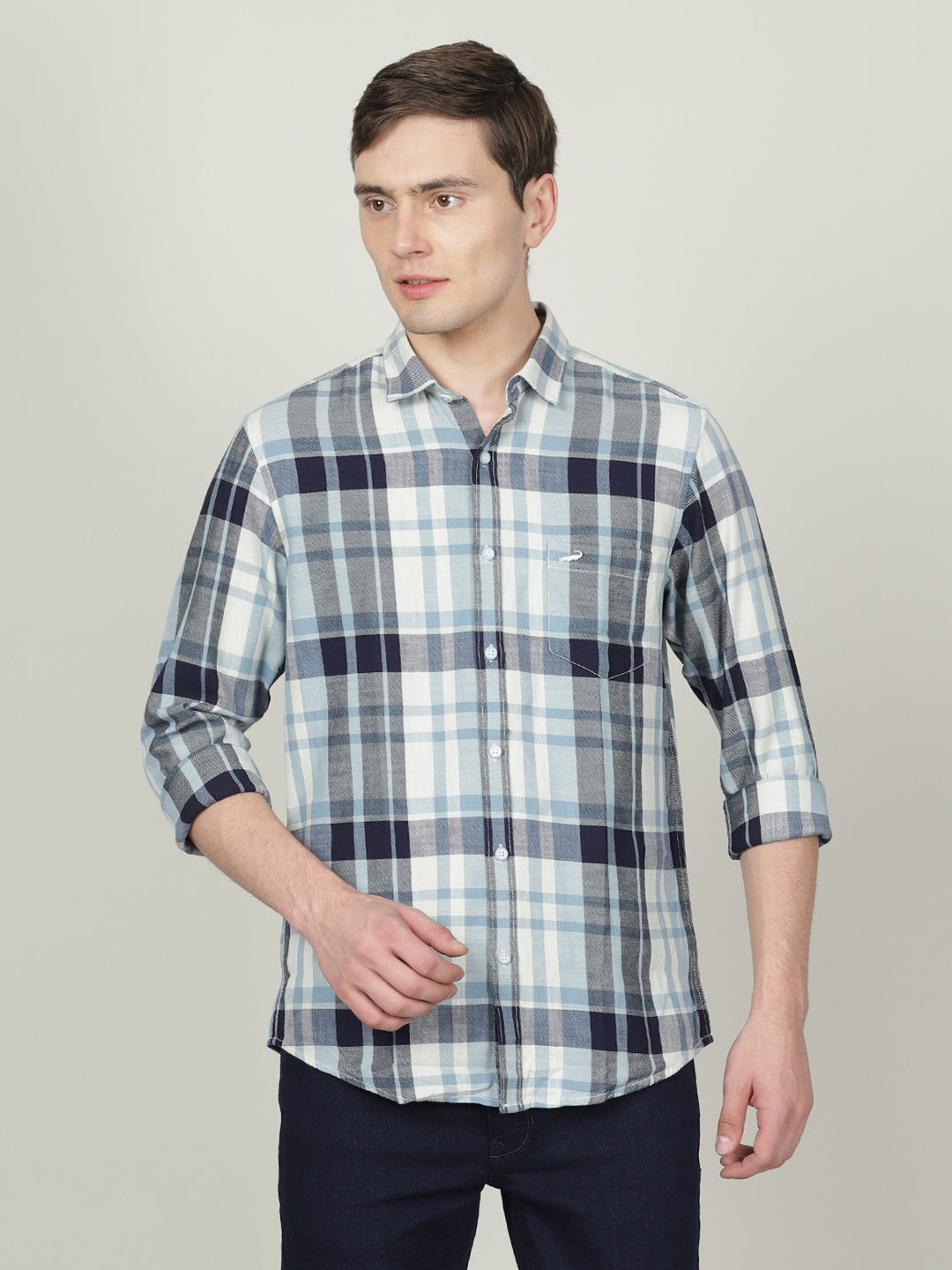 Crocodile Navy Slim Fit Shirt