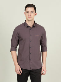 Brown Sugar Solid Full Sleeve 100% Cotton Casual Shirt