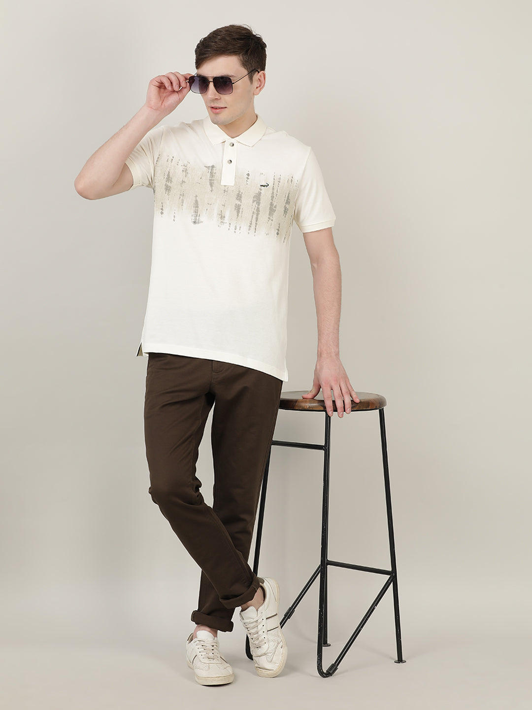 Crocodile Men Printed Casual T-Shirt