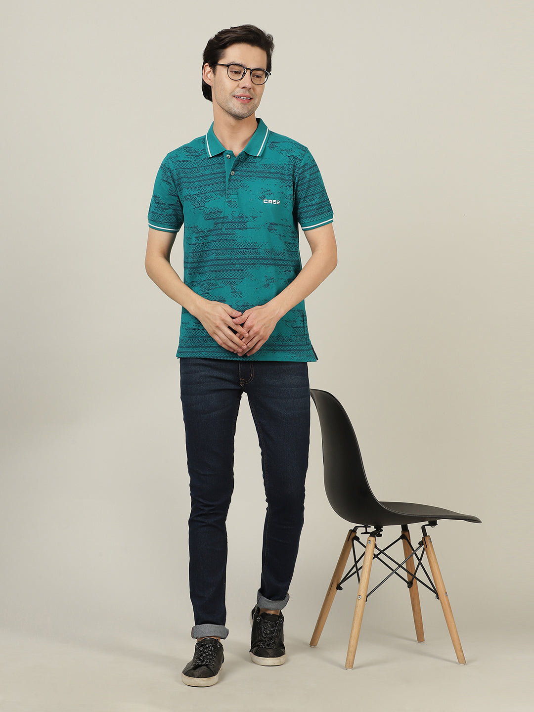 Crocodile Men's Men Printed Polo T-Shirt Online