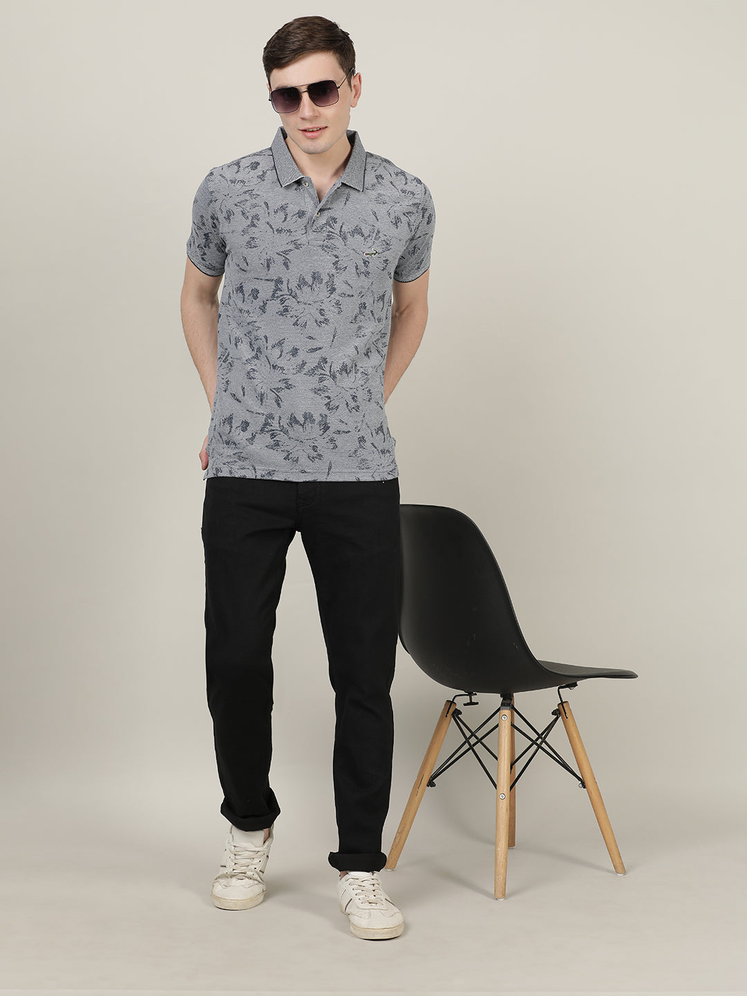 Crocodile Men's AOP Printed Casual T-Shirt