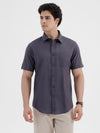 Grey Solid Cotton Shirt