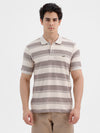 Reverse Stripe Yarn Dyed Polo T-Shirt