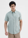 Light Green Solid Cotton Shirt