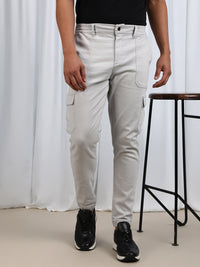Super Soft Light Grey Cargo Jogger