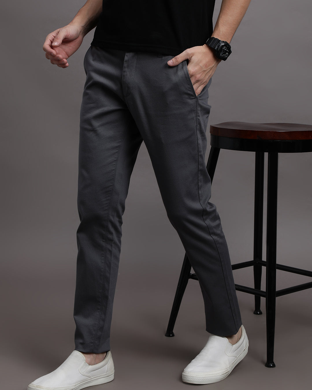 TEXTURED FABRIC TROUSER