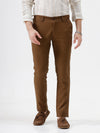 Premium Textured Stretch Trouser Brown
