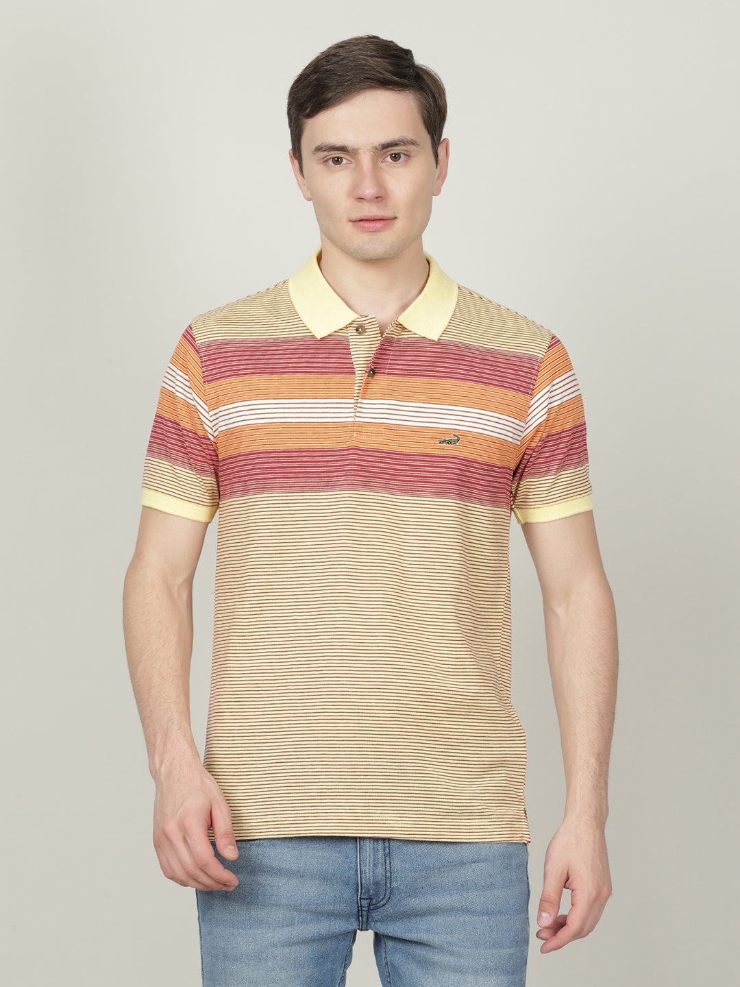 Crocodile Yellow Stripe T-shirt