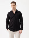 100% Cotton Texture Shirt Black