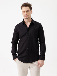100% Cotton Texture Shirt Black