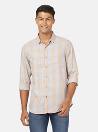 Blue Checked Full Sleeve Casual Shirt