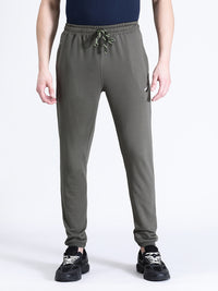 Solid Green Comfort Fit Joggers