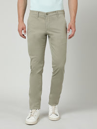 Light Olive Solid Casual Trouser