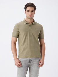 Light Olive Structure Comfort Fit Polo T-Shirts
