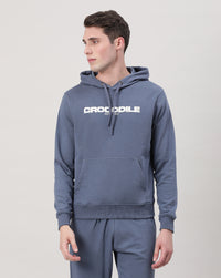 Solid Vintage Blue Hoodie