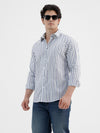 Men's Premium Pure Cotton Oxford Stripe Shirt With A Refined Smart Series Finish