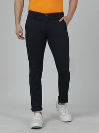 Solid Casual Navy Trouser