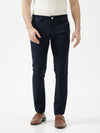 Subtle Textured Soft Finish Stretch Trouser Navy