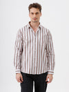 Cotton Melange Striped Shirt