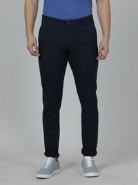 Solid Navy Trim Fit Trouser