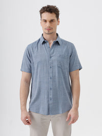 Heritage Jacquard Shirt Blue