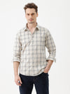 100% Cotton Crinkled Check Shirt