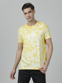 Yellow Tie and Dye Casual T-Shirt