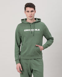 Solid Dark Ivy Grey Hoodie