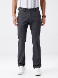 Men's Slim Fit Premium Textured Stretch Green Chinos For All-Day Comfort