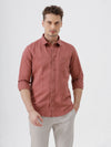 Linen Blend Red Shirt