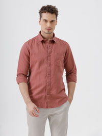 Linen Blend Red Shirt