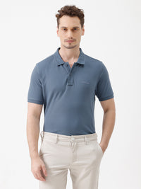 Luxedrape Solid Polo T-Shirt In China Blue