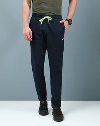 Slim Fit Track Pants in Flexible Navy
