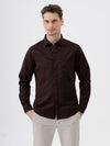 Linen Blend Brown Shirt