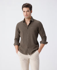 Men's Pure Cotton Shirt With A 3D Textured Surface For A Cozy Casual Look